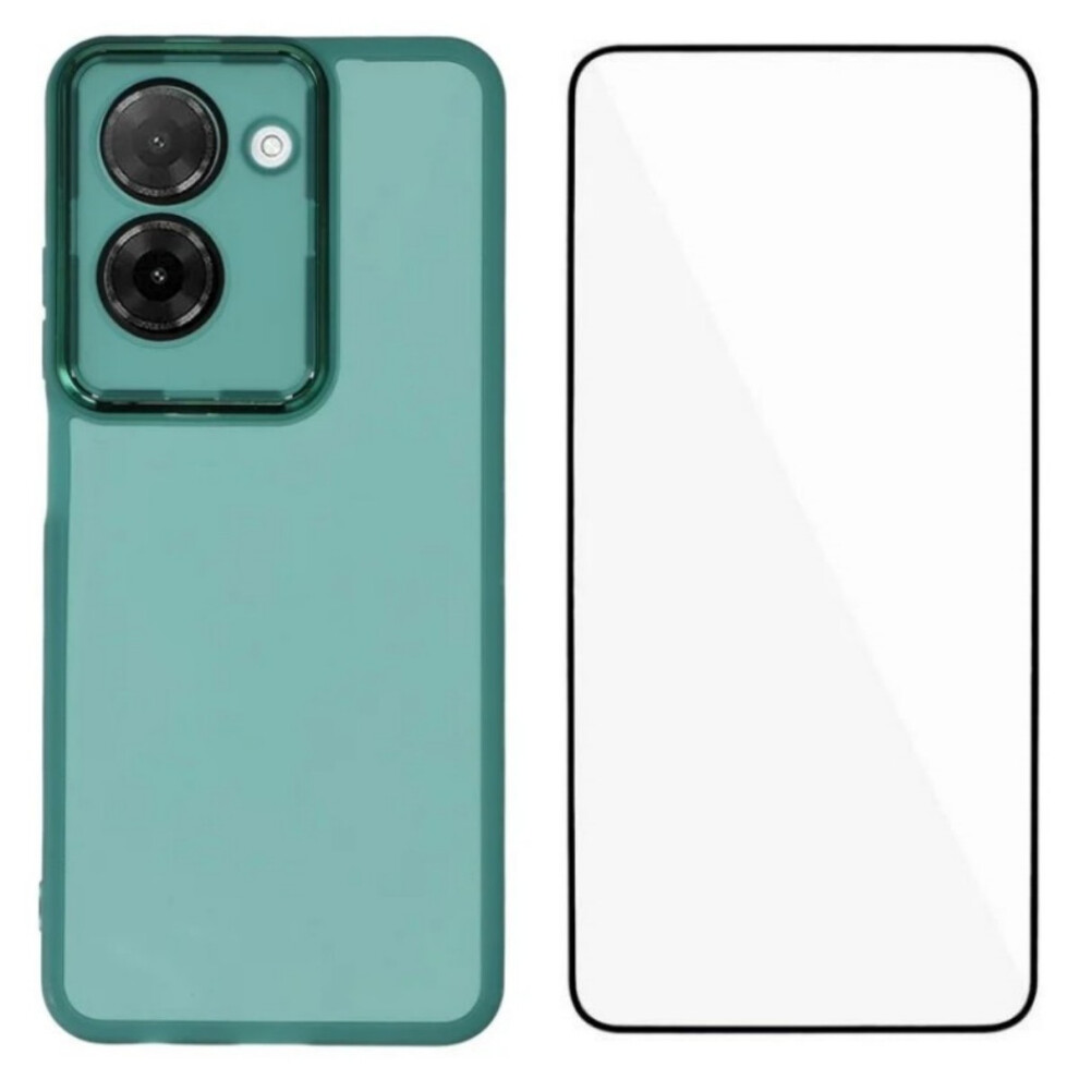 (Army ) For Xiaomi Redmi A5 4G (171.7Mm) Tpu Case Wanlonfeng Dksm Series Electroplated Frame Back Cover With Tempered Glass Green 6914281265246