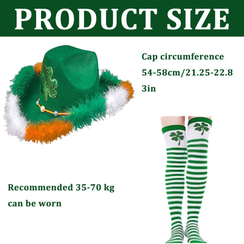 Ensemble de chapeaux luxueux en forme de trèfle, chapeau-Vert 2