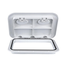 Boat Hatch Lids Rectangle Hatch Cover For Boat Storage Multifunctional Sealing Marine Supplies White 44x31.5cm