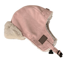 Chapeau de pilote en daim Vintage, chapeau chaud Ă -Rose