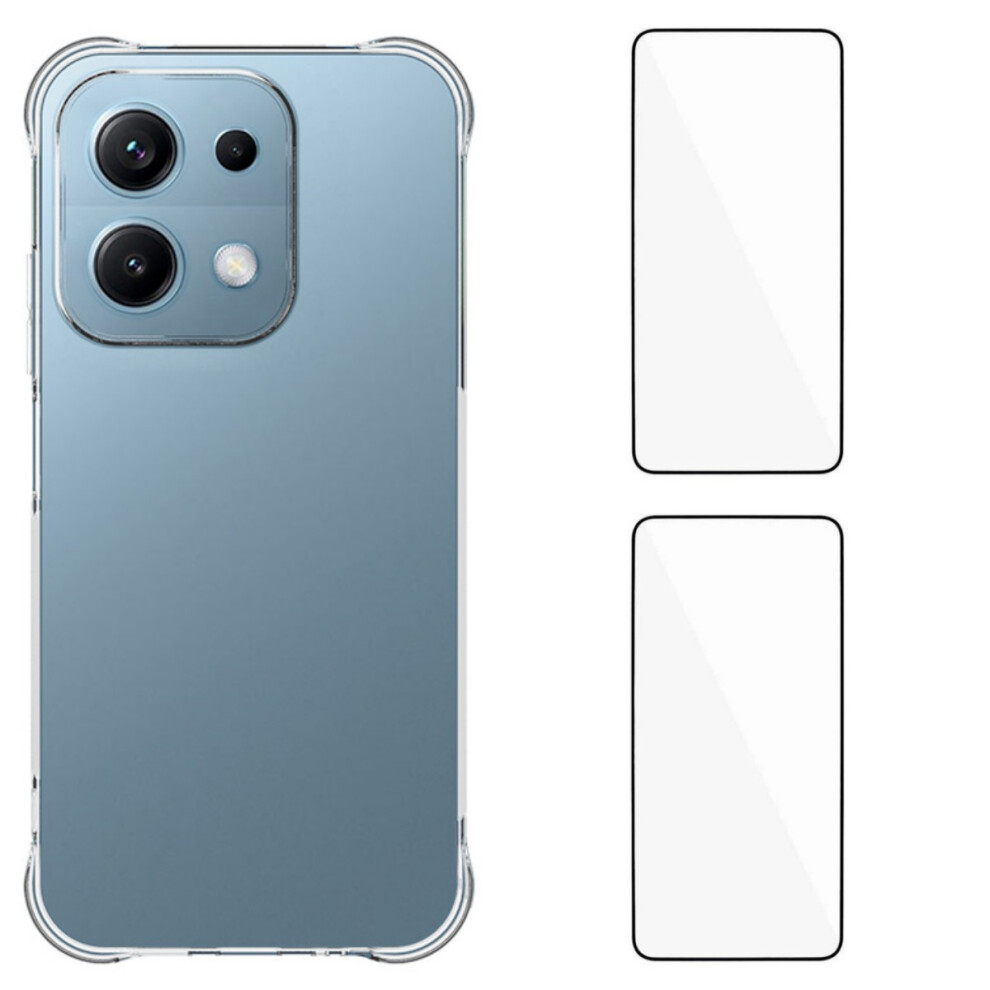 (Transparent) For Xiaomi Redmi 15C 5G (Eu) (173Mm) / 15C 4G (Eu) (173M) Tpu Case Wanlonfeng Wl2 Series 2.0Mm Phone Cover With 2Pcs Tempered Gla 6914283459810