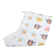 Cartoon Washcloths Soft Cotton Unisex Burp Cloths Absorbent Multipurpose Saliva Towels For Newborns