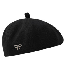 Béret Hiphop, chapeau confortable et durable, béret de fête-Noir
