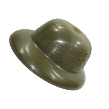 Chapeau vietnamien imperméable avec trou de-Vert armée