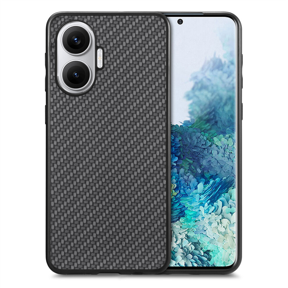 (Black) For Xiaomi Redmi Turbo 4 Pro 5G Case Carbon Fiber Texture Pu+Pc+Tpu Phone Back Cover Black 6914284592561
