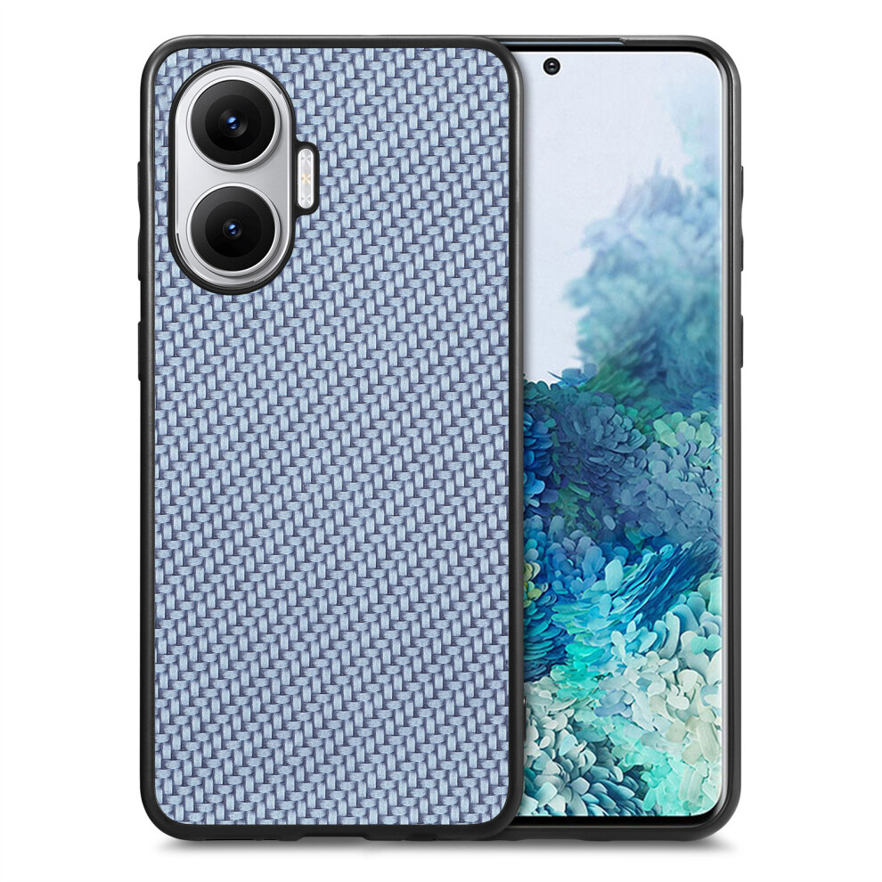 (Blue) For Xiaomi Redmi Turbo 4 Pro 5G Case Carbon Fiber Texture Pu+Pc+Tpu Phone Back Cover Blue 6914284285531