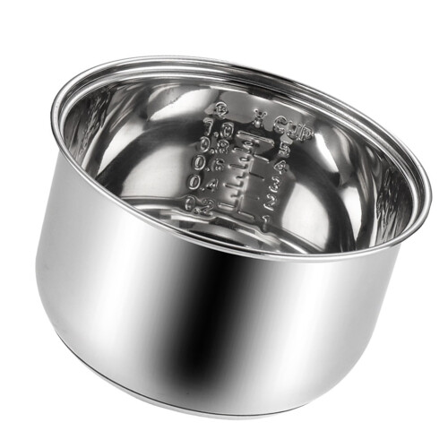 Stainless Steel Rice Cooker Insert, 3L Inner Pot, Replacement Inner Bowl, Even Heating Base,  Temperature Resistant