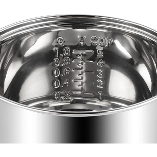 Stainless Steel Rice Cooker Insert, 3L Inner Pot, Replacement Inner Bowl, Even Heating Base,  Temperature Resistant 2