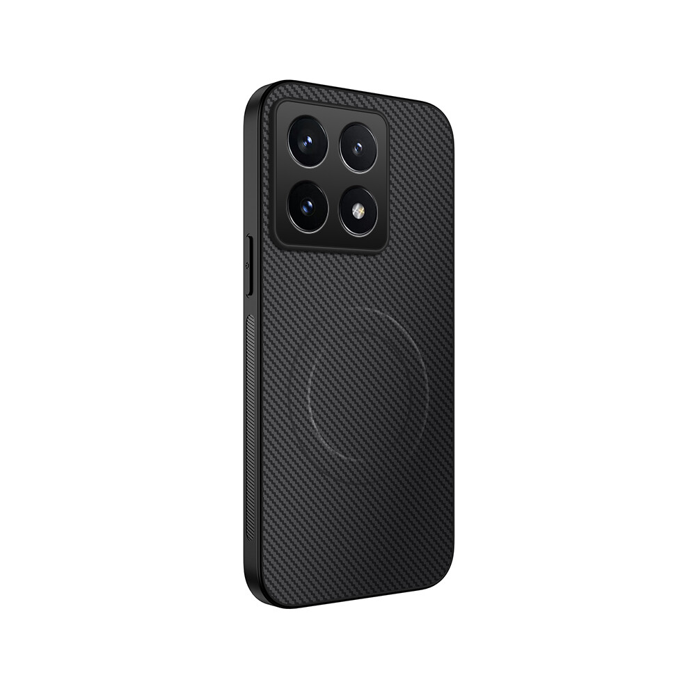 (Black) For Xiaomi 14T Pro Case Compatible With Magsafe Wanlonfeng Tq Series Carbon Fiber Texture Pc Tpu Phone Cover Black 6914285832376
