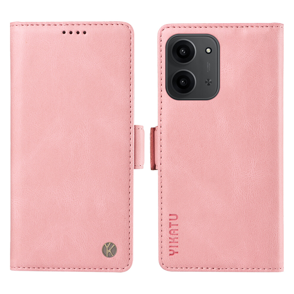 (Pink) For Xiaomi Redmi 15C 4G (Global) (171Mm) / Poco C85 4G (171Mm) Leather Case Yikatu Yk-005 Skin-Touch Feeling Wallet Phone Cover Pink 6914285118326