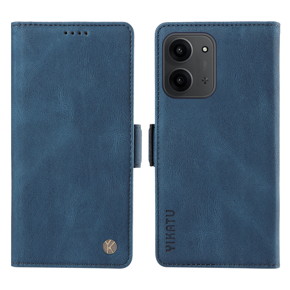 (Blue) For Xiaomi Redmi 15C 4G (Global) (171Mm) / Poco C85 4G (171Mm) Leather Case Yikatu Yk-005 Skin-Touch Feeling Wallet Phone Cover Blue 6914281877517