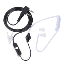 Citlivý mikrofónový slúchadlový double Walkie Talkie Universal2Pin Acoustic Tube Headset Hluk Izolácia Nastaviteľný PTT PU materiál pre