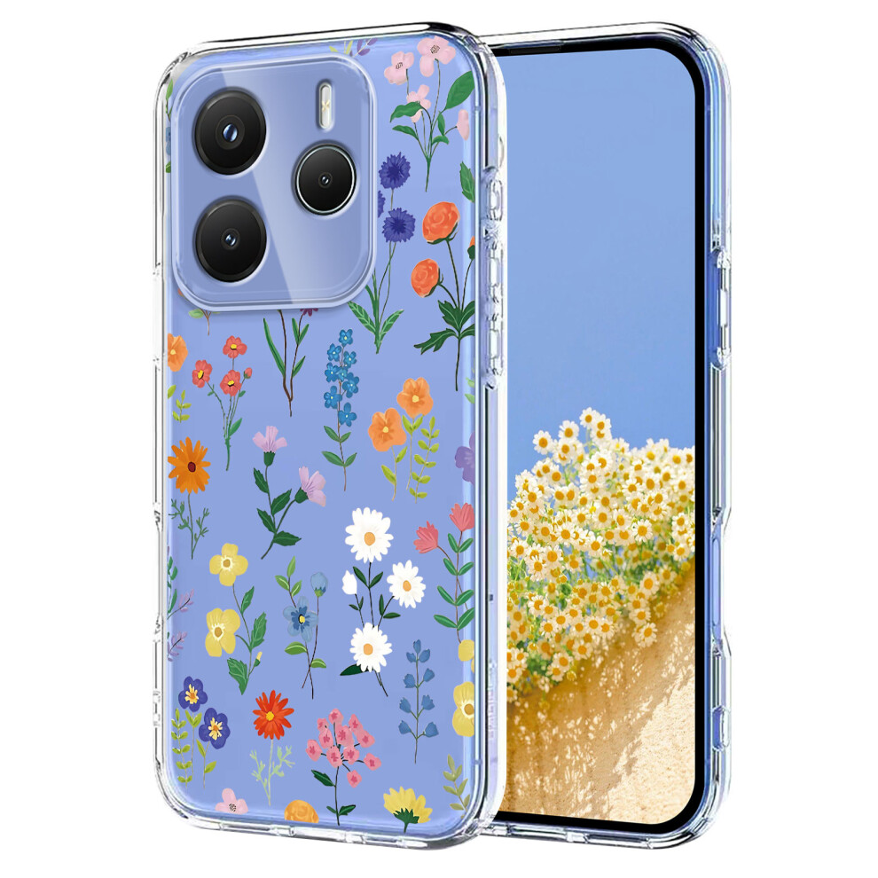 (Daisies) For Xiaomi Redmi Note 14 5G Case Butterfly Floral Pattern Printing Tpu Phone Back Cover 6914289300307