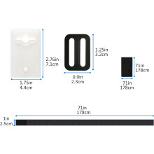 Kit de fixação para enrolador de cobertura solar, ajuste universal, tiras de fácil instalação para piscina enterrada.