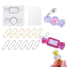 Rechteckige Silikonform für Epoxidharz, glänzende Oberfläche, ideal für DIY-Schmuckbasteln, zum Aufbewahren von Mini-Fotos, kompatibel mit