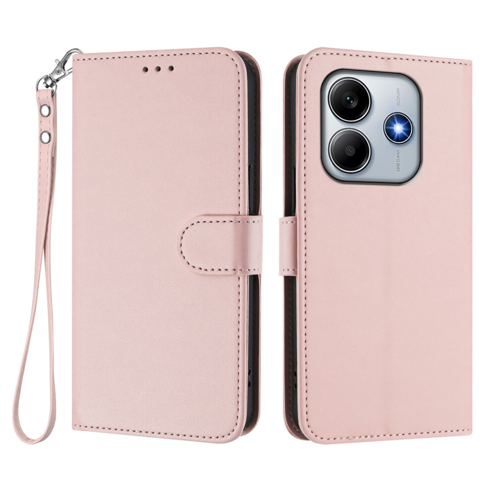 (Pink) For Xiaomi Redmi Note 14 5G (China) / Xiaomi Poco M7 Pro 5G / Xiaomi Redmi Note 14 5G Leather Case Wallet Stand Phone Cover With Pink 6914289576498