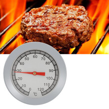 Grillthermometer, Grillthermometer mit Edelstahlgehäuse, misst präzise die Temperatur mit Zifferblatt für Holzkohlegrill, Smoker und Ofen