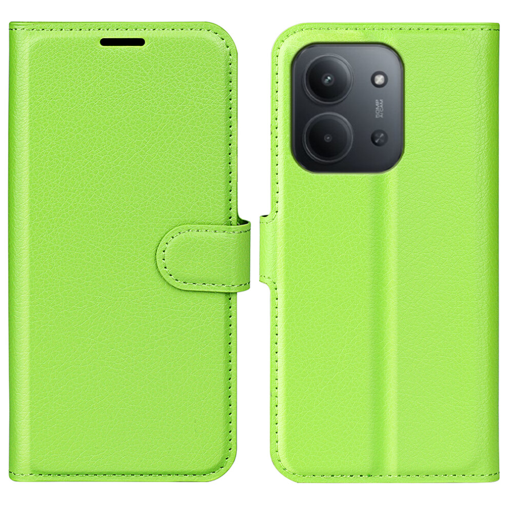(Green) For Xiaomi Redmi 15C 5G (Eu) (173Mm) / 15C 4G (Eu) (173Mm) Case Litchi Texture Shockproof Leather Wallet Phone Cover Green 6914286304681