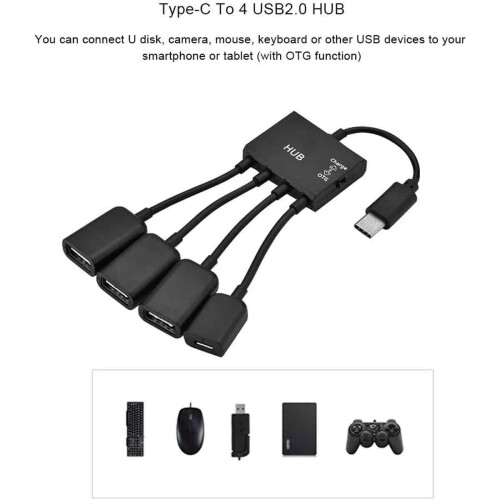 Λειτουργεί ταυτόχρονα με προσαρμογέα Micro USB HUB με καλώδιο φόρτισης OTG, υποστηρίζει 1