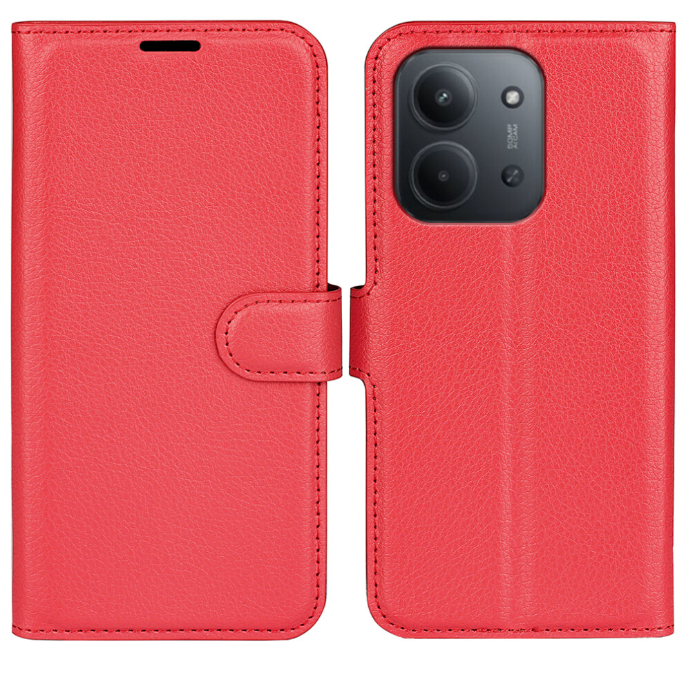 (Red) For Xiaomi Mi 15C 5G (Eu) (173Mm) / 15C 4G (Eu) (173Mm) Case Litchi Texture Shockproof Leather Wallet Phone Cover Red 6914285729393