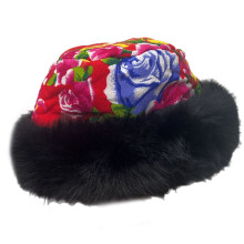 Bonnets chauds avec bord en fourrure, chapeau de trappeur,-Noir
