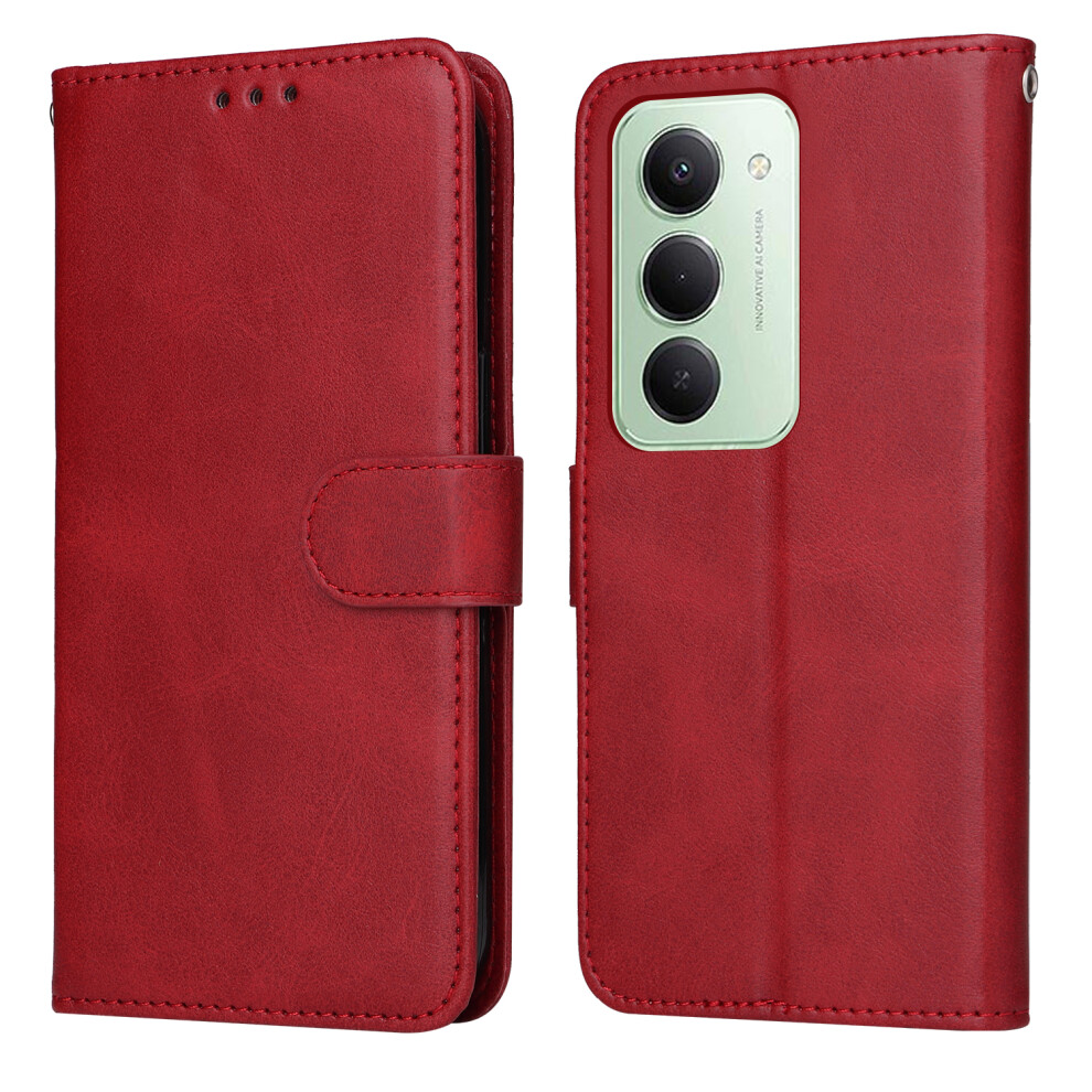 (Red) For Xiaomi Mi 15 5G (Global) (169Mm) Case Wallet Pu Leather Folio Flip Phone Cover Red 6914285345432