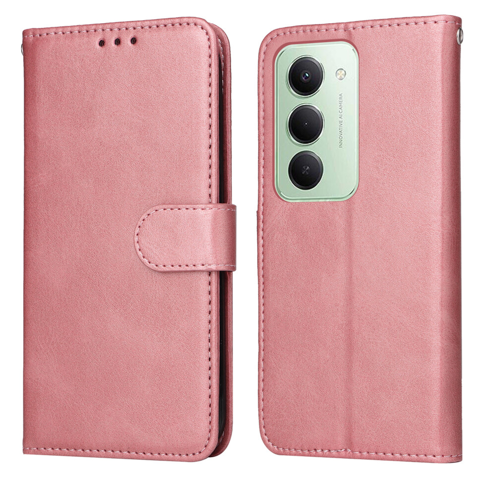 (Pink) For Xiaomi Redmi 15 4G (Eu) (171Mm) Case Wallet Pu Leather Folio Flip Phone Cover Pink 6914281545812
