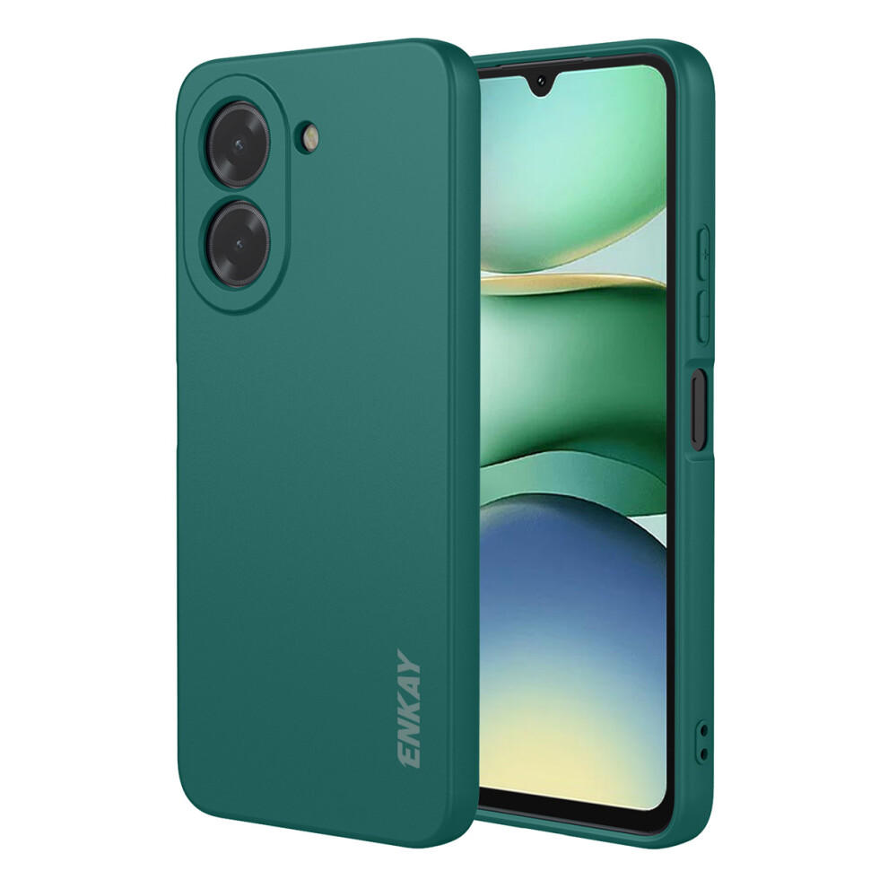 (Dark ) For Xiaomi Redmi A5 Nfc (Eu) (173.45Mm) Silicone Case Enkay Hat Prince Straight Edge Cell Phone Back Cover Green 6914285527920