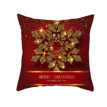 Kids Pillowcase Christmas Zip Up Pillow Cover Golden Snowflake 16X16 Polyester Style 10