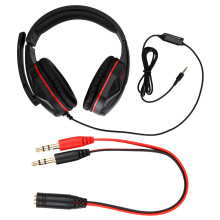 Gamingheadset med brusreducerande mikrofon, 7.1 surroundljud, kompatibel med flera plattformar, stereobas, spelljud för PS5, PS4, Xbox One, PC,