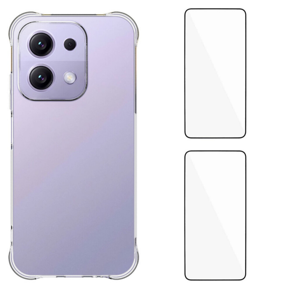 (Transparent) For Xiaomi Redmi 15C 4G (Global) (171Mm) / Poco C85 4G (171Mm) Tpu Case Wanlonfeng Wl2 Series 2.0Mm Phone Cover With 2Pcs Tempere 6914282359388