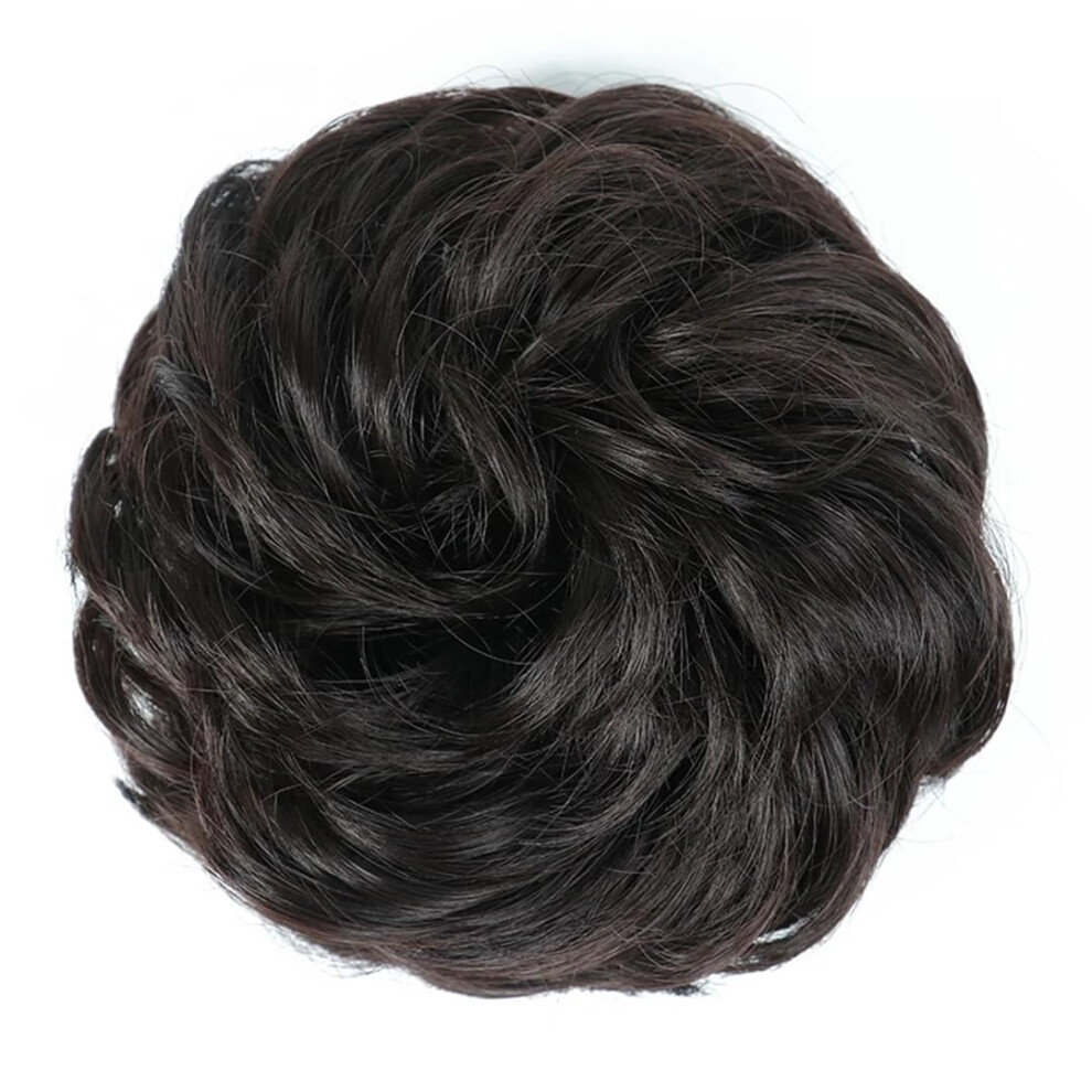 Unisex Synthetic Hair Bun Messy Chignon With Tassels, Ponytail Extensions, Wave Bun For Women, Color Options