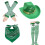 Ensemble de trèfles, chapeau, manches de bras, Bandana,-Vert 1
