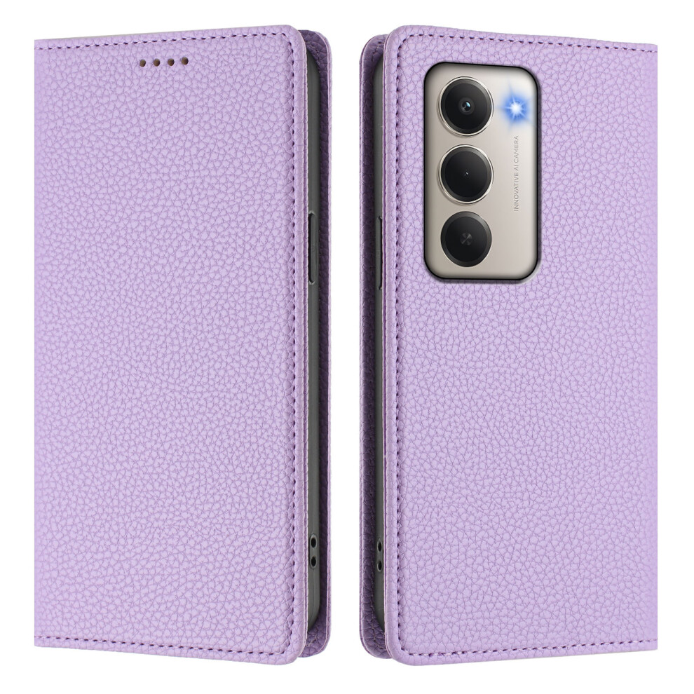 (Light ) For Xiaomi Redmi 15 5G (Global) (169Mm) Wallet Case Rfid Blocking Litchi Texture Leather Mobile Cover Purple 6914286485762