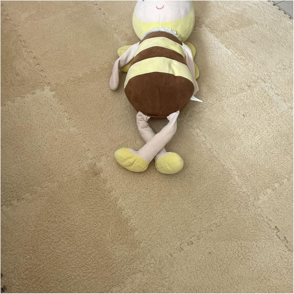 Interlocking Foam Carpet Tiles 9/12/15/16 Pcs, 12x12 Inch, 0.4 Inch Thick, Soft Plush Crawling Play Mat Puzzle Mat