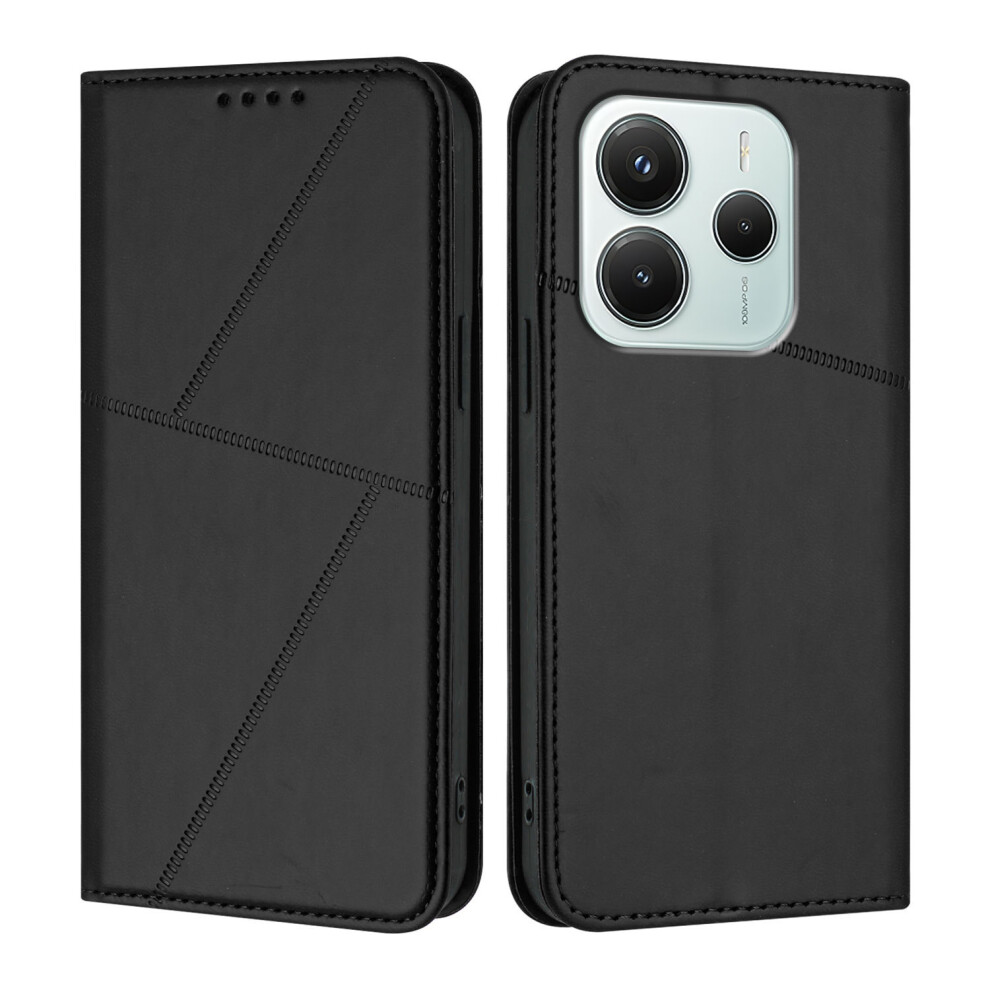 (Black) For Xiaomi Redmi Note 14 4G (164.84Mm) Wallet Case Magnetic Closure Leather Flip Phone Cover With Stand Black 6914289039207