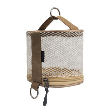 Portable Lightweight Camping Tissue Case with Hanging Hooks, Outdoor Roll Paper Storage Bag for Hiking and Backpacking, White