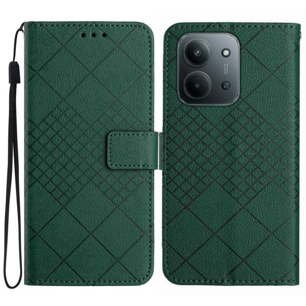 (Green) For Xiaomi Redmi 15C 4G (Global) (171Mm) / Poco C85 4G (171Mm) Case Wallet Imprint Pu Leather Flip Folio Phone Cover Green 6914285552748