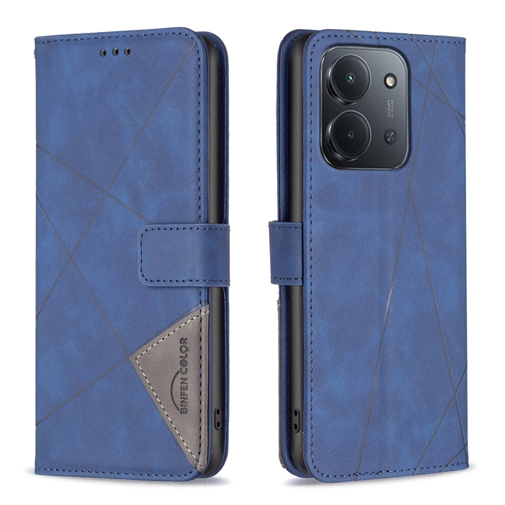 (Blue) For Xiaomi Redmi 15C 4G (Eu) (173Mm) / 15C 5G (Eu) (173Mm) / Poco C85 4G (173Mm) Phone Case Binfen Color Geometry Imprinted Leath Blue 6914283911752