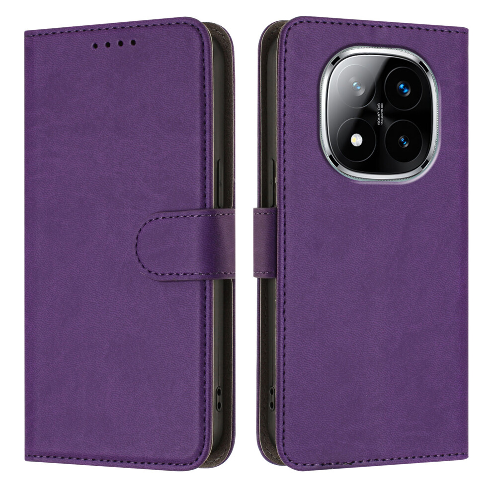 (Dark ) For Xiaomi Redmi Note 14 Pro 5G / Xiaomi Redmi Note 14 Pro 4G / Xiaomi Poco X7 5G / Xiaomi Redmi Note 14 Pro+ 5G Leather Case Sol Purple 6914280673387