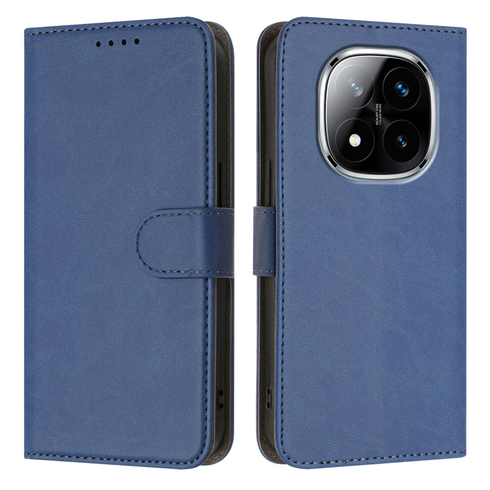 (Sapphire) For Xiaomi Redmi Note 14 Pro 5G / Xiaomi Redmi Note 14 Pro 4G / Xiaomi Poco X7 5G / Xiaomi Redmi Note 14 Pro+ 5G Leather Case Sol Blue 6914286077370