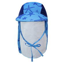 Breathable Waterproof Sun Hat for Children, Quick Drying Lightweight Cap with UPF 50+ Sun Protective Fabric Longer Neck Flap, Portable Beach Swimming