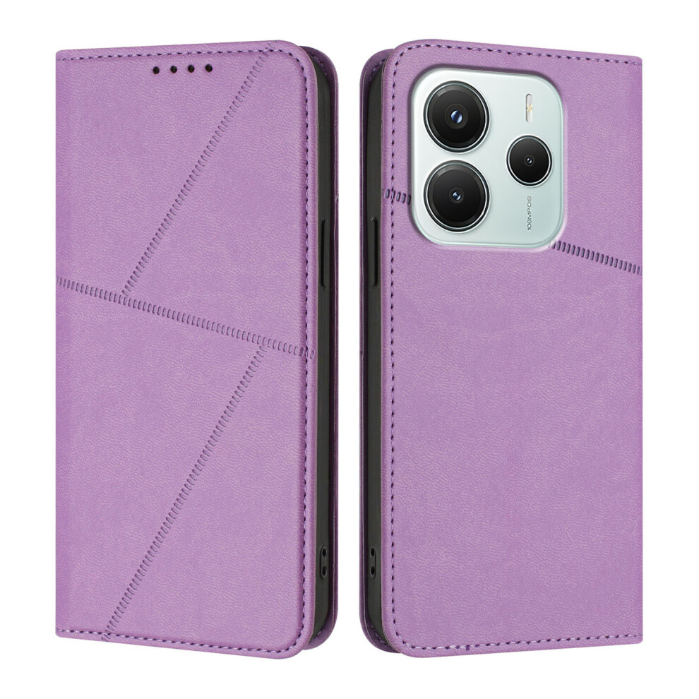 (Purple) For Xiaomi Redmi Note 14 4G (164.84Mm) Wallet Case Magnetic Closure Leather Flip Phone Cover With Stand Purple 6914285282201