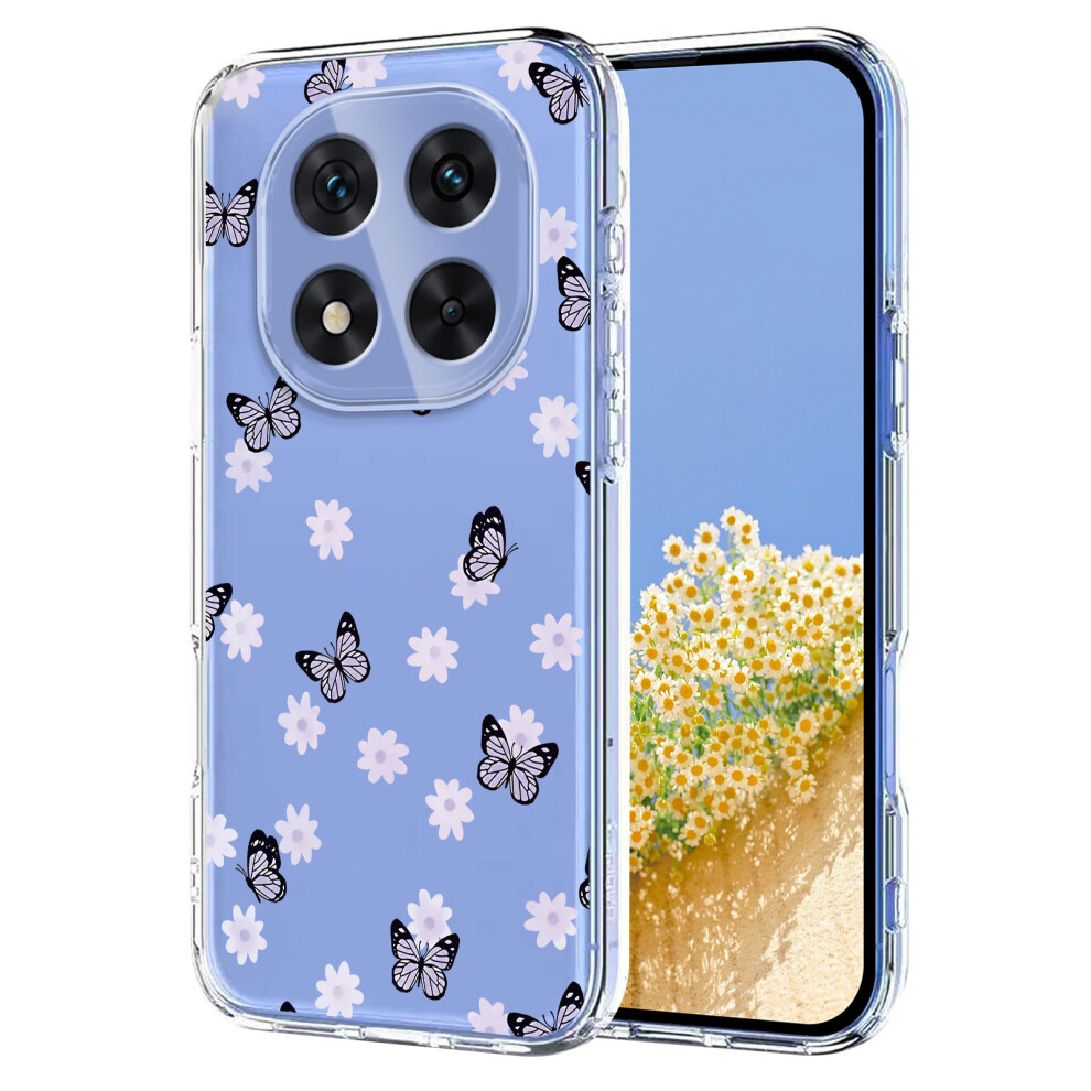 (Butterflies) For Xiaomi Redmi Note 14 Pro 4G Case Butterfly Floral Pattern Printing Tpu Phone Back Cover 6914285883422