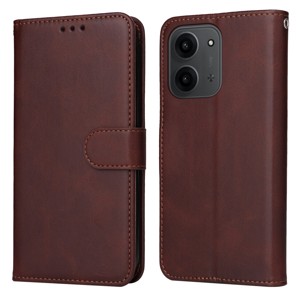 (Brown) For Xiaomi Redmi 15C 4G (Global) (171Mm) / Poco C85 4G (171Mm) Case Wallet Pu Leather Folio Flip Phone Cover Brown 6914281689646