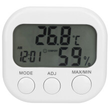 Multifunkční vnitřní monitor Snadno čitelný LCD displej Přenosný solární panel Nabíječka Digitální teploměr/vlhkoměr s nástěnnou
