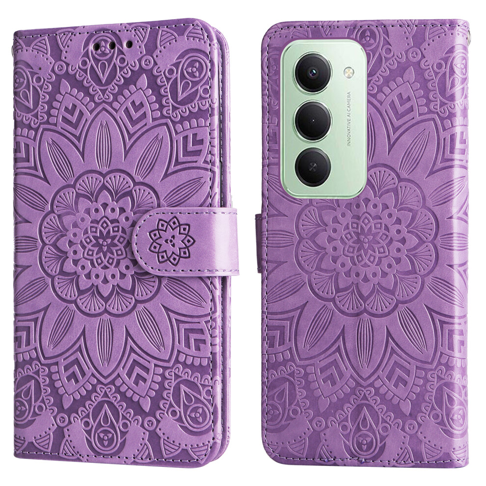 (Purple) For Xiaomi Redmi 15 4G (Eu) (171Mm) Case Sunflower Imprint Leather Wallet Phone Cover Purple 6914288928199