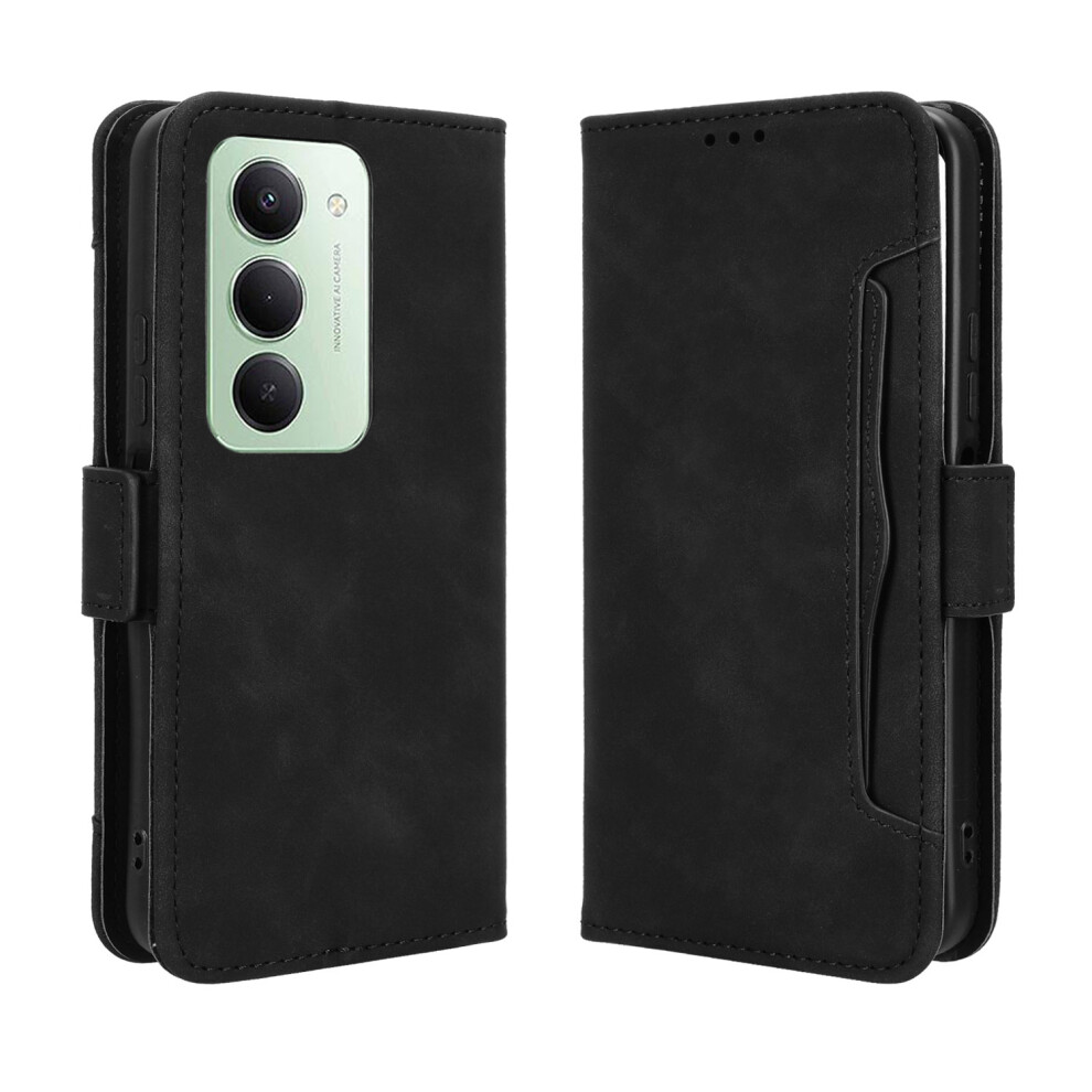 (Black) For Xiaomi Redmi 15 5G (Global) (169Mm) Leather Case Phone Wallet Cover With Multiple Card Slots Black 6914284615895