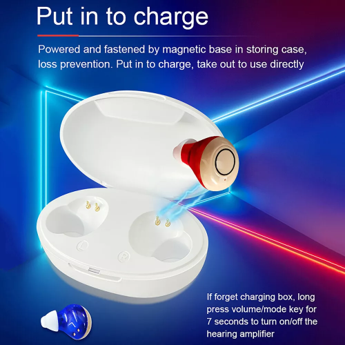 Επαναφορτιζόμενα ακουστικά βαρηκοΐας με μπαταρία λιθίου, φυσική ποιότητα ήχου 1