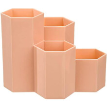Organizador de mesa, organizador de maquiagem profissional com design hexagonal, armazenamento multifuncional para salas de aula, escritórios e